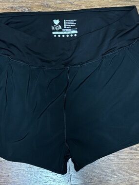 iuga Black Women's Athletic Shorts — High-Waist Performance